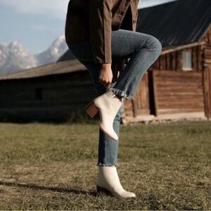 Nisolo Cream Ankle Boots